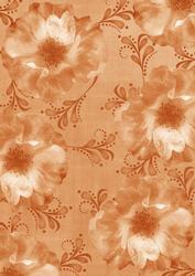 Burnt Orange Blossom Swirl A4 Backing Paper