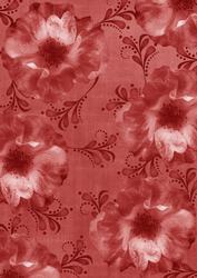 Red Blossom Swirl A4 Backing Paper