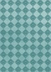Dusky Teal Daisy Check A4 Backing Paper