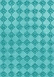 Teal Daisy Check A4 Backing Paper
