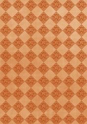 Burnt Orange Daisy Check A4 Backing Paper