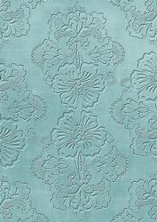 Dusky Teal Floral Embossed A4 Backing Paper
