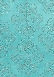 Teal Floral Embossed A4 Backing Paper