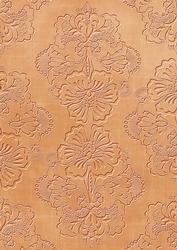 Burnt Orange Floral Embossed A4 Backing Paper