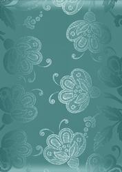 Smokey Teal Satin Flowers A4 Backing Paper