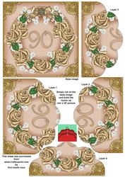 Coffee Roses 90 Ring 5in Scallop Bottom Stacker