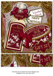 Blossom Perfume Gift Set 50th Birthday 8in Picture Sheet