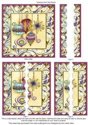 Christmas Decorations Gold 5in Scallop Side Stacker