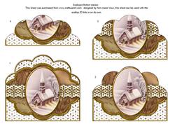 Church Lights on Plum Anglaise Scallop Bottom Stacker