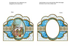 Christmas Service Anglaise Scallop Card Front Frame