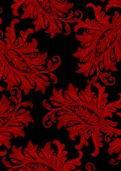 Red Leaf Black A4 Backing Paper