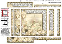Cream Poinsettia Village Church 5in Spiral Edge Stacker