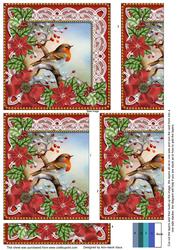 Red Robin Poinsettia 5in One Side Stacker