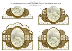 Cream Village Church Glitter Anglaise Scallop Bottom Stacker