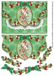 Christmas Stocking Fancy Flap Decoupage Step by Step Sheet
