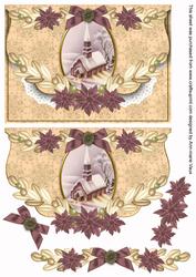 Church Lights on Plum Flap Decoupage Step by Step Sheet