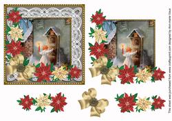 Christmas Choirboy Poinsettia Decoupage Step by Step Sheet