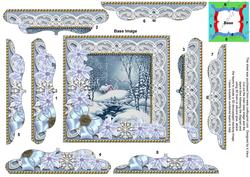 Ice Blue Winter Walk 5inch Bracket Edge Spiral Stacker
