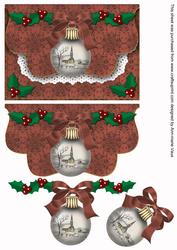 Church Lights on Bauble Flap Decoupage Step by Step Sheet