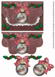 Sleighride Bauble Flap Decoupage Step by Step Sheet