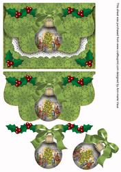 Village Tree Bauble Flap Decoupage Step by Step Sheet
