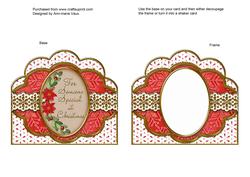 Someone Special at Christmas Red Scallop Card Base and Frame