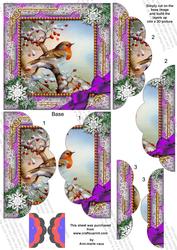 Red Robin Lilac Snow 5in Side by Side Scallop Stacker