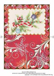 Christmas Candy Cane Scallop Edge Card