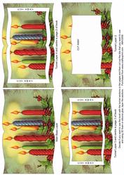 Christmas Candles Tunnel Book Sheet
