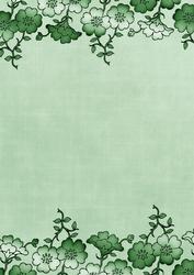 Mint Green Floral Metallic Edge A4 Backing Paper