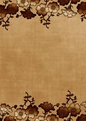 Vintage Tea Floral Metallic Edge A4 Backing Paper