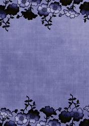 Dark Blue Floral Metallic Edge A4 Backing Paper