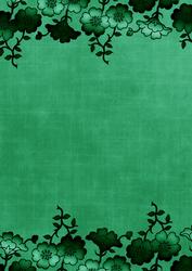 Dark Green Floral Metallic Edge A4 Backing Paper