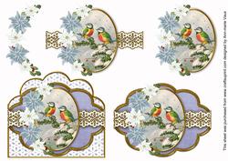 Blue Tits Blue Scallop 3D Decoupage Step by Step