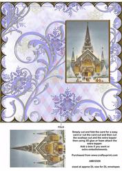 Christmas Church Scallop Edge Dl Card