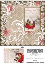 Christmas Come All Ye Faithful Scallop Edge Dl Card