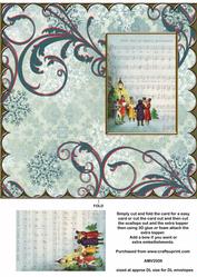 Christmas God Rest Ye Merry Gentlemen Scallop Dl Card