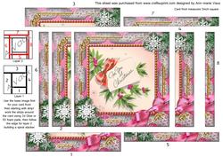 For You at Christmas Pink Snow 5inch Spiral Edge Stacker