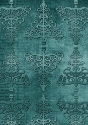 Dusky Teal Embossed Christmas Trees A4 Backing Paper