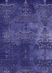 Blue Embossed Christmas Trees A4 Backing Paper