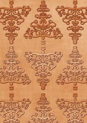 Burnt Orange Metallic Christmas Trees A4 Backing Paper