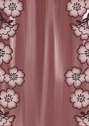 Dusky Pink Painted Blossom Edge A4 Backing Paper