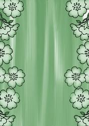 Mint Green Painted Blossom Edge A4 Backing Paper