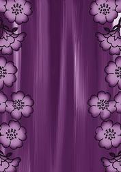 Purple Painted Blossom Edge A4 Backing Paper