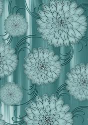 Dusky Teal Painted Big Floral A4 Backing Paper