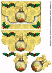 Red Candle Bauble Flap Decoupage Step by Step