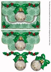 Winter Pub Bauble Flap Decoupage Step by Step