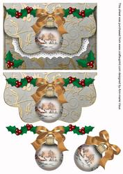 Village Snow Bauble Flap Decoupage Step by Step