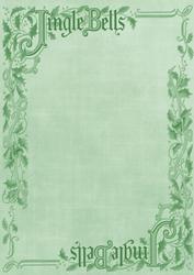 Mint Green Jingle Bells Christmas A4 Backing Paper