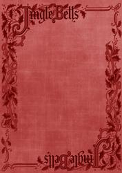 Dark Red Jingle Bells Christmas A4 Backing Paper